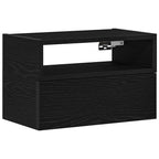 Comodino a Muro Nero 45x26x28,5 cm