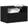 Comodino a Muro Nero 45x26x28,5 cm