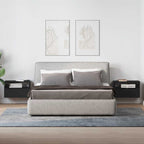 Comodini a Muro 2 pz Nero 45x26x28,5 cm
