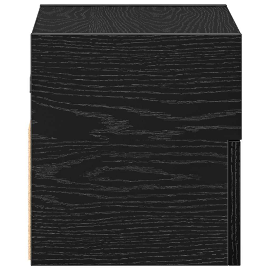 Comodini a Muro 2 pz Nero 45x26x28,5 cm