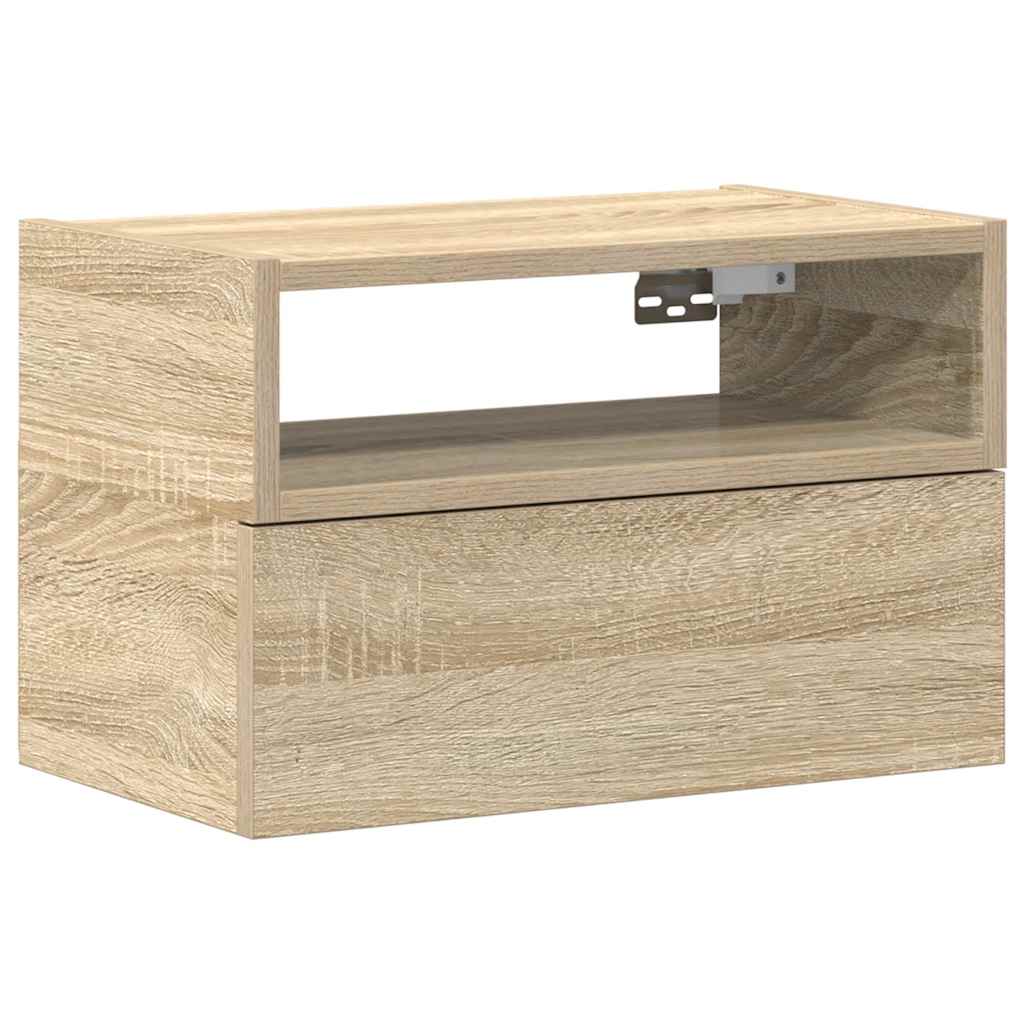 Comodino a Muro Rovere Sonoma 45x26x28,5 cm
