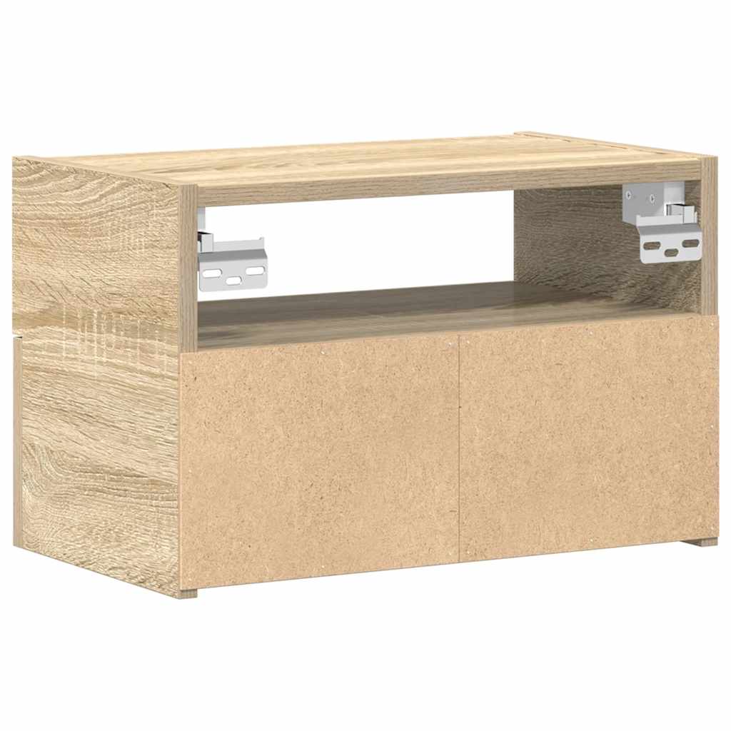 Comodino a Muro Rovere Sonoma 45x26x28,5 cm