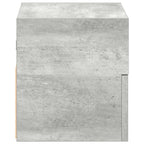 Comodino a Muro Grigio Cemento 45x26x28,5 cm