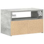 Comodino a Muro Grigio Cemento 45x26x28,5 cm