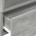 Comodino a Muro Grigio Cemento 45x26x28,5 cm