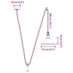 Lampada a Sospensione Regolabile E27 Blu Scuro Ø22 cm Metallo