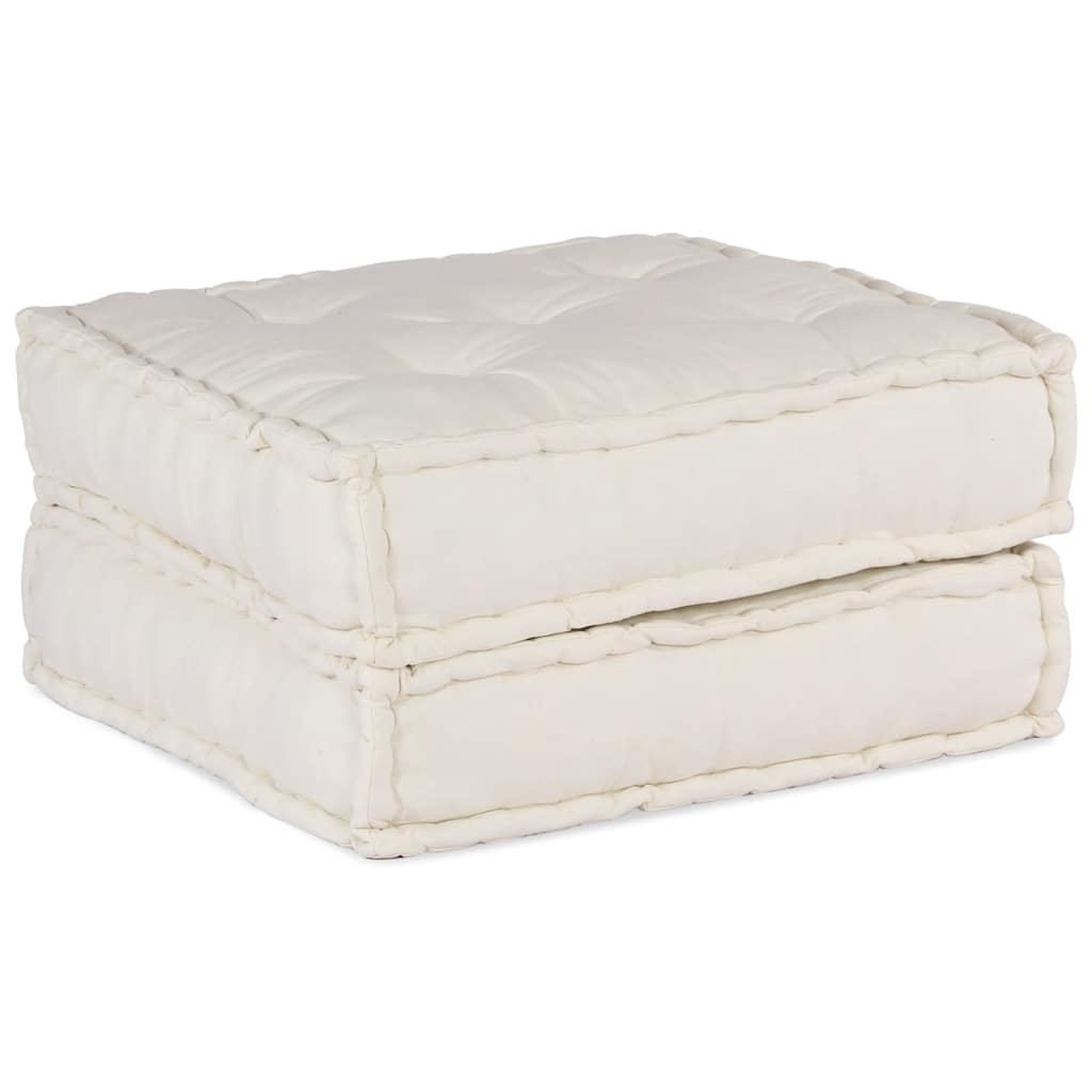 Divano Componibile Crema 70x70x36 in Tessuto