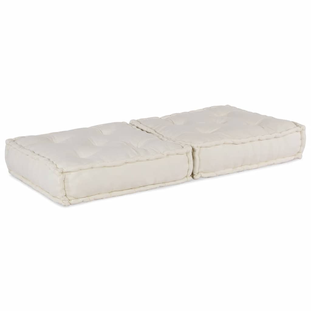 Divano Componibile Crema 70x70x36 in Tessuto