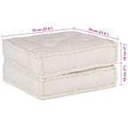Divano Componibile Crema 70x70x36 in Tessuto