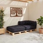 Divano Componibile Antracite 70x70x54 in Tessuto