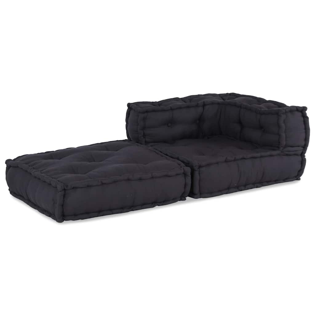 Divano Componibile Antracite 70x70x54 in Tessuto