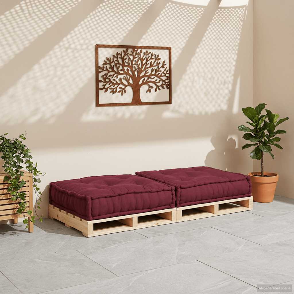 Divano Componibile Marrone Rossiccio 70x70x36 in Tessuto