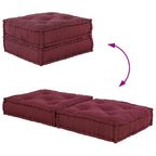 Divano Componibile Marrone Rossiccio 70x70x36 in Tessuto