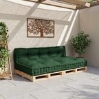 Cuscino per Divano Pallet 2 pcs Verde 120 x 80 x 38 cm Tessuto