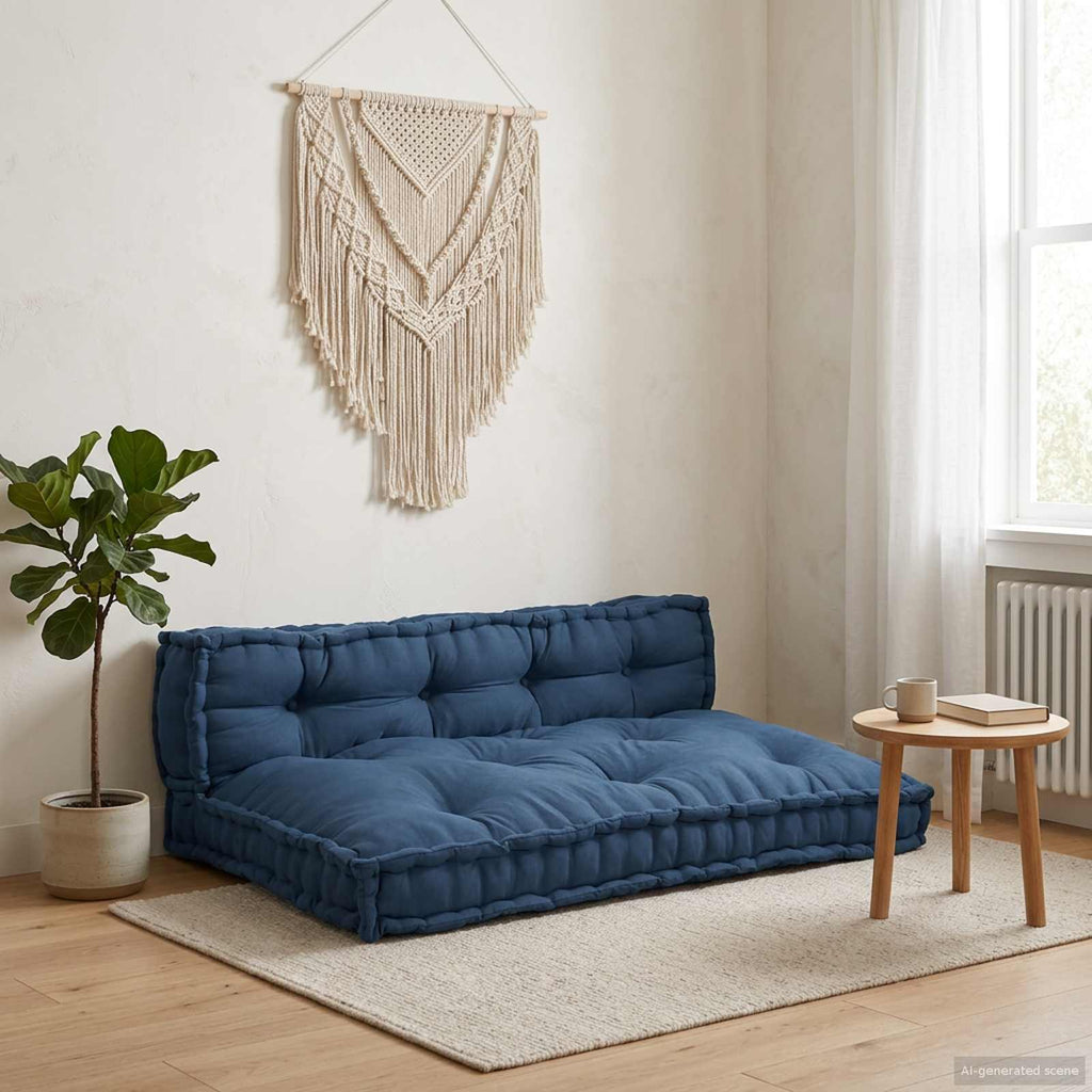 Cuscino per Divano Pallet 2 pcs Indaco 120 x 80 x 38 cm Tessuto