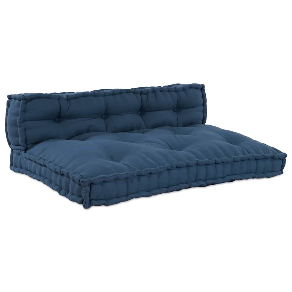 Cuscino per Divano Pallet 2 pcs Indaco 120 x 80 x 38 cm Tessuto