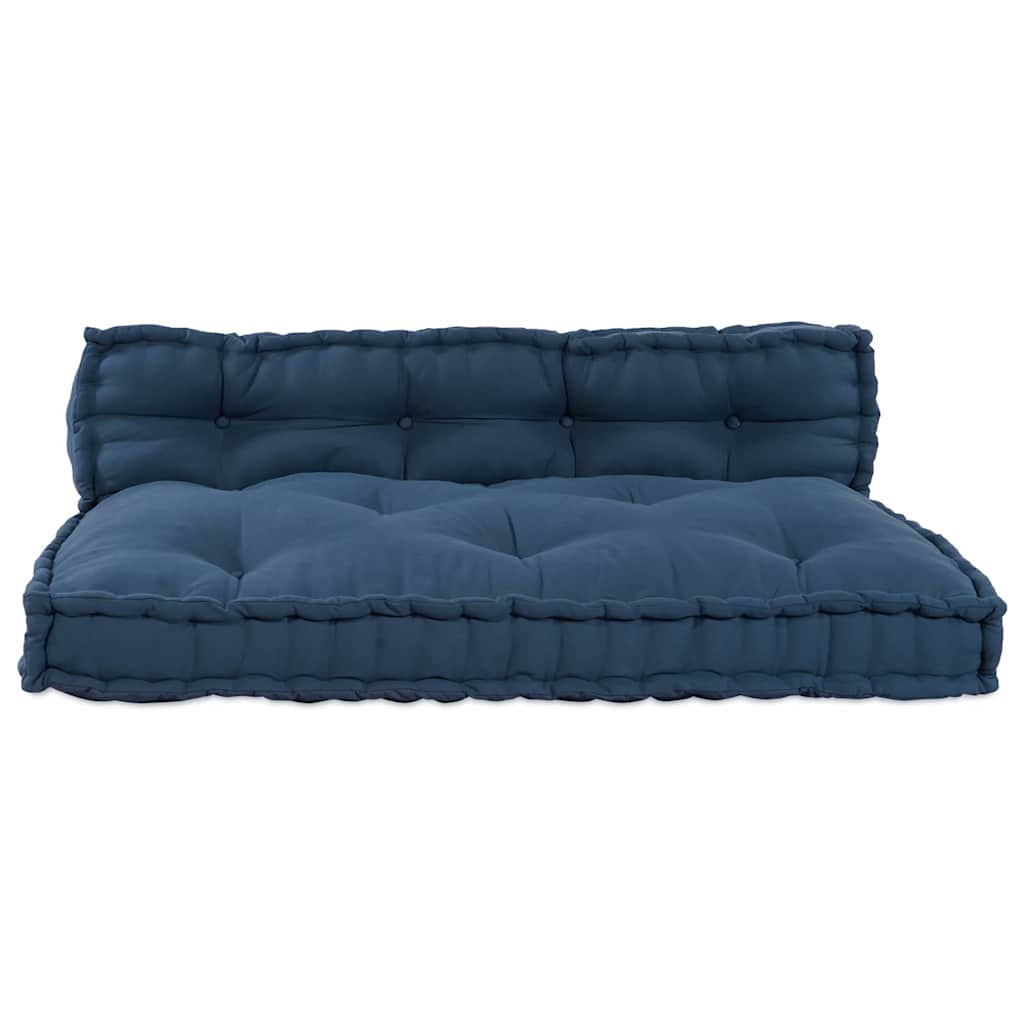 Cuscino per Divano Pallet 2 pcs Indaco 120 x 80 x 38 cm Tessuto