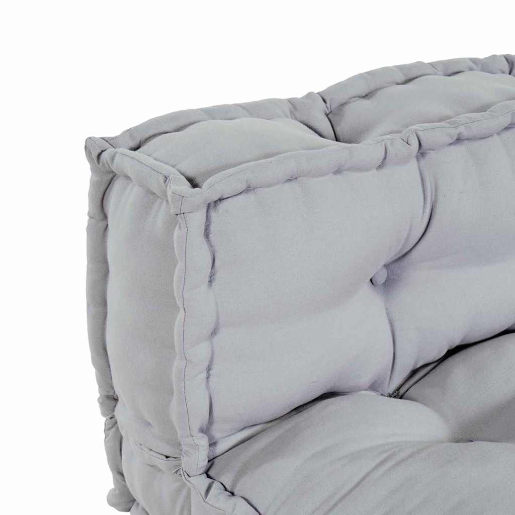 Cuscino per Divano Pallet 2 pcs Grigio 120 x 80 x 38 cm Tessuto