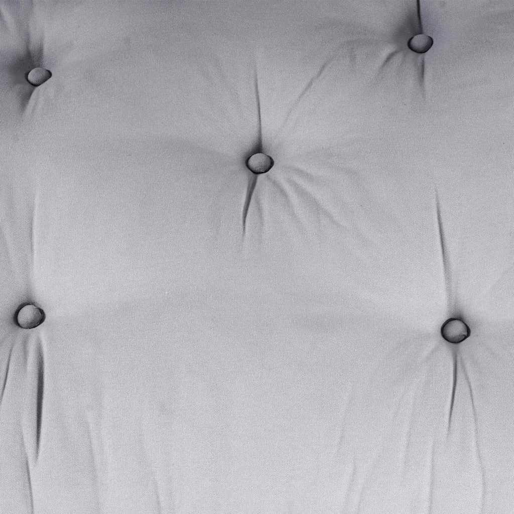 Cuscino per Divano Pallet 2 pcs Grigio 120 x 80 x 38 cm Tessuto