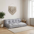 Cuscino per Divano Pallet 2 pcs Grigio 120 x 80 x 38 cm Tessuto