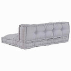 Cuscino per Divano Pallet 2 pcs Grigio 120 x 80 x 38 cm Tessuto