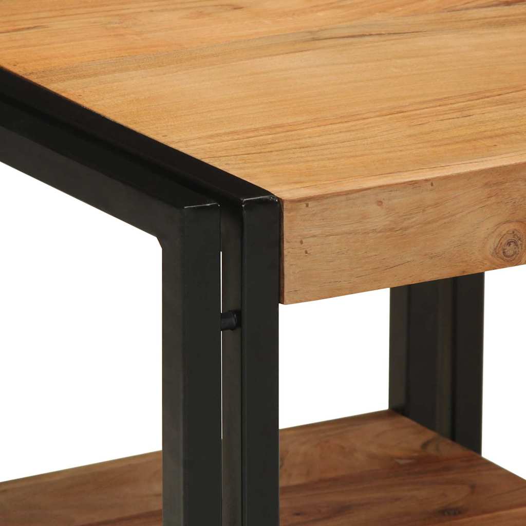 Tavolino da salotto 40 x 40 x 38 cm Legno di Acacia Massello