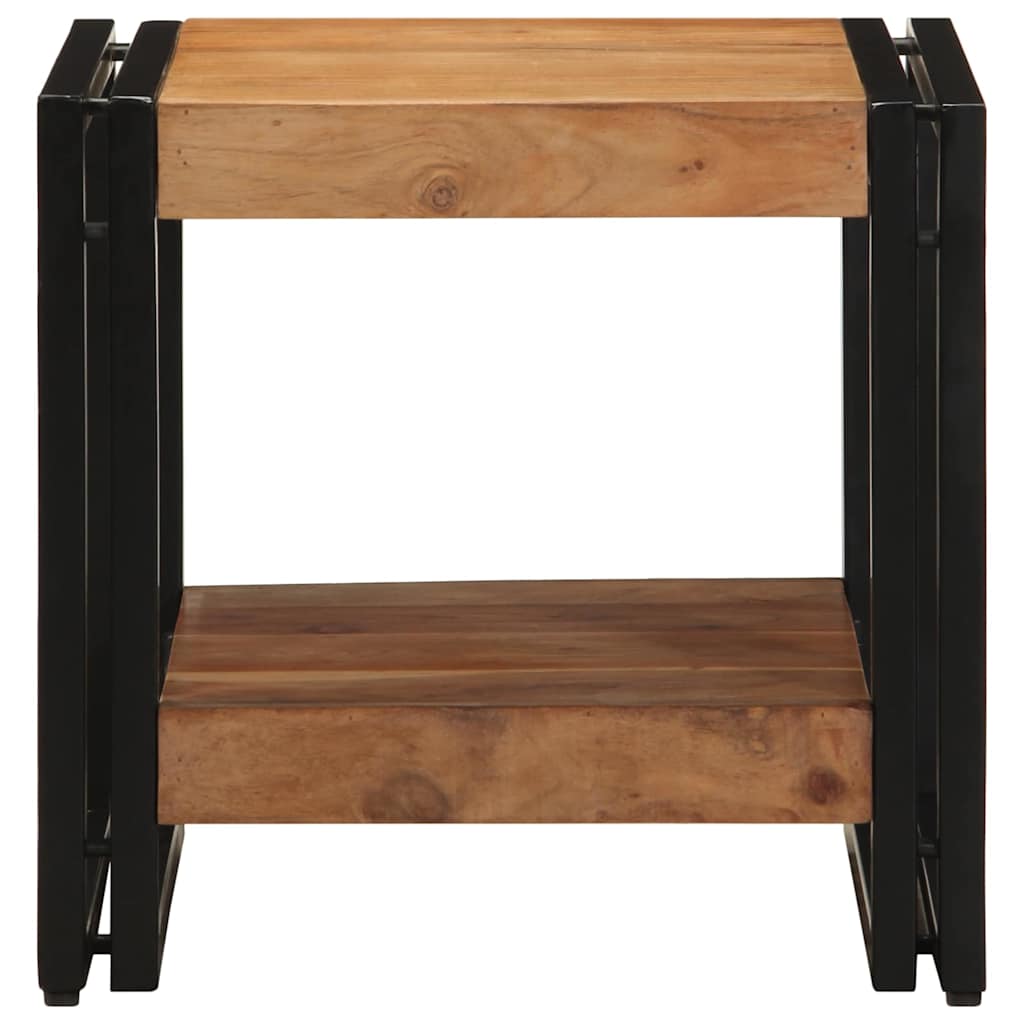 Tavolino da salotto 40 x 40 x 38 cm Legno di Acacia Massello