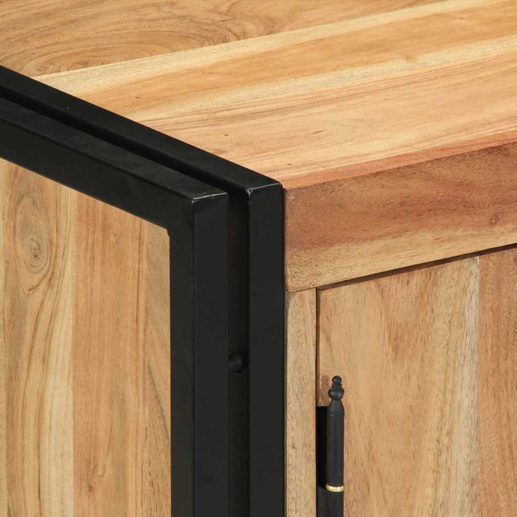 Mobile per scarpe con porta Marrone Legno massello di acacia