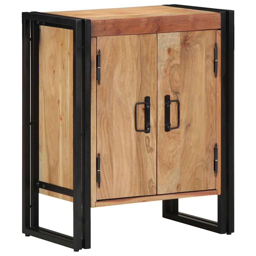 Mobile per scarpe con porta Marrone Legno massello di acacia