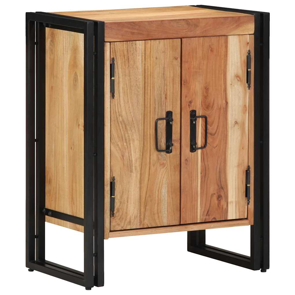 Mobile per scarpe con porta Marrone Legno massello di acacia