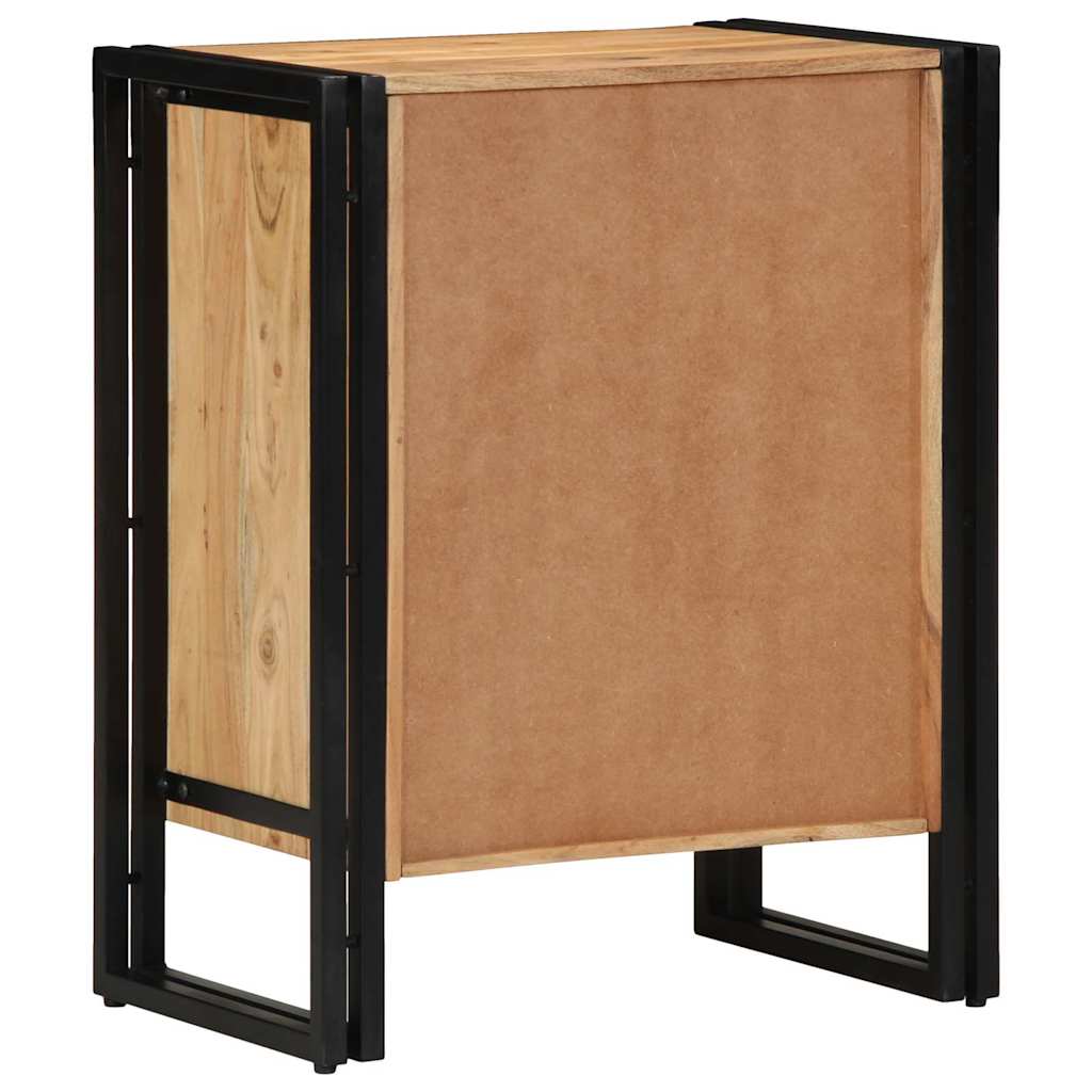 Mobile per scarpe con porta Marrone Legno massello di acacia