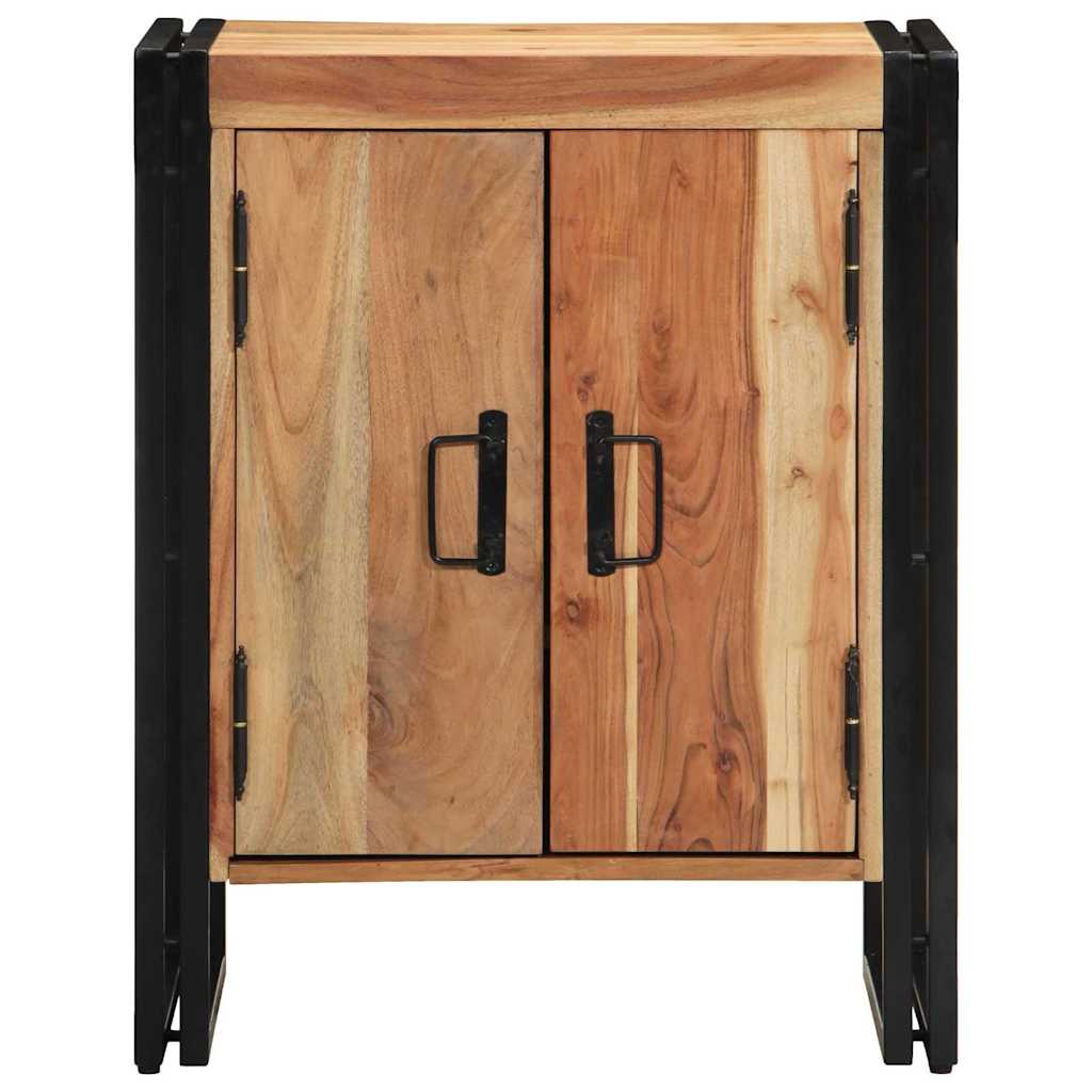 Mobile per scarpe con porta Marrone Legno massello di acacia
