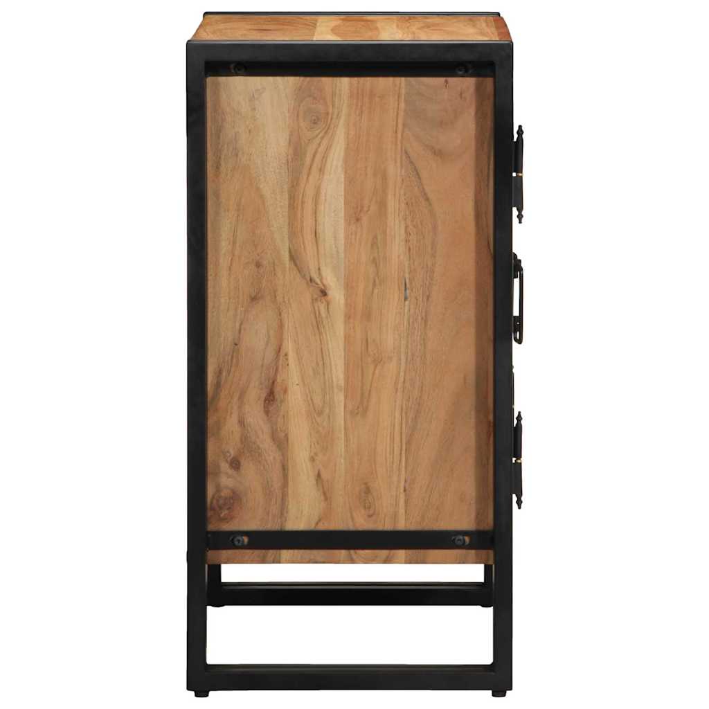 Mobile per scarpe con porta Marrone Legno massello di acacia