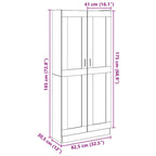 Credenza Legno Antico 82,5x30,5x185 cm in Truciolato