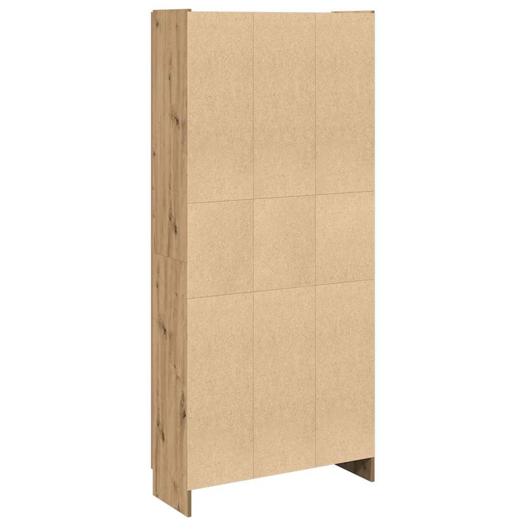 Credenza Alta Rovere Artigianale 82,5x30,5x185 cm in Truciolato