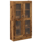 Credenza Alta Legno Antico 82,5x30,5x150 cm in Truciolato