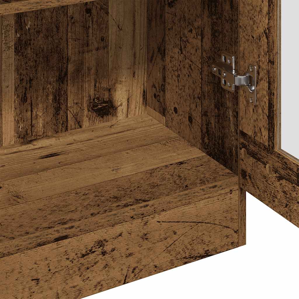 Credenza Alta Legno Antico 82,5x30,5x150 cm in Truciolato