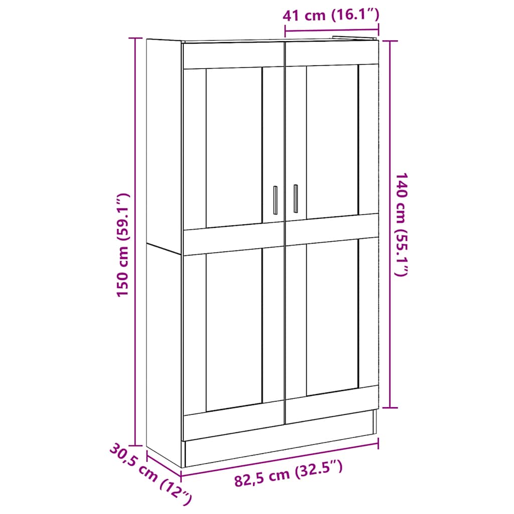 Credenza Artisan Rovere 82,5x30,5x150 cm Legno ingegnerizzato