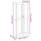 Credenza Alta Rovere Artigianale 82,5x30,5x185 cm in Truciolato