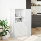 Set di Mobili da Cucina 2 pz Bianco in Truciolato