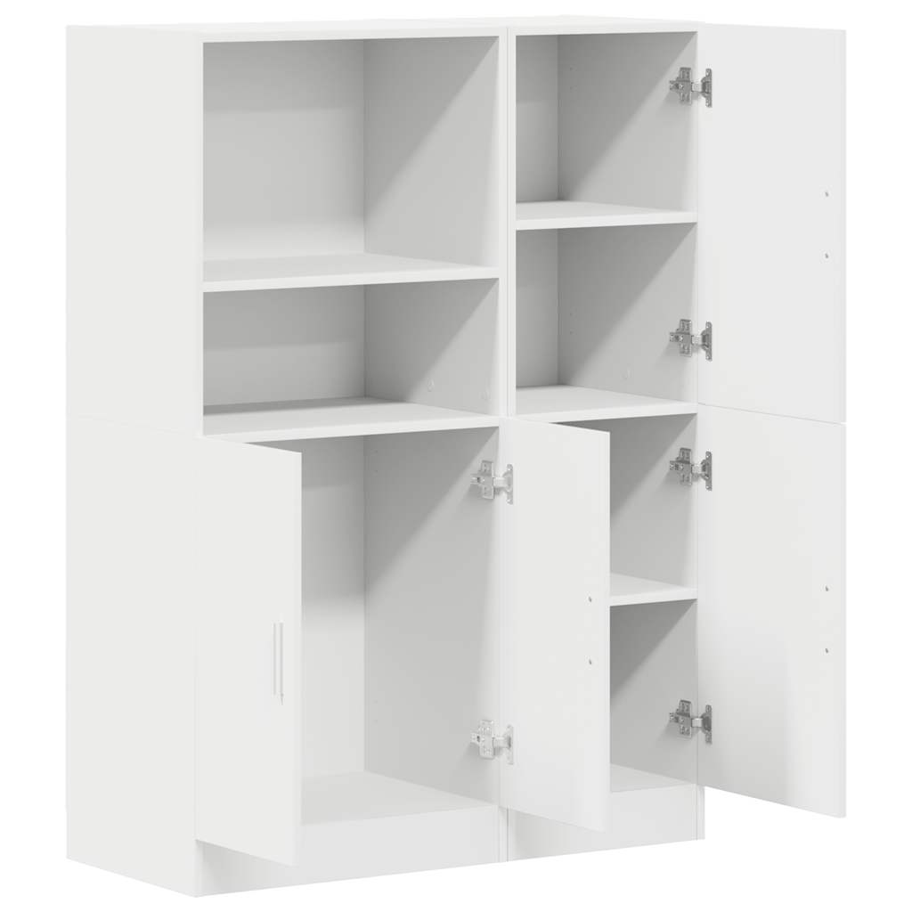Set di Mobili da Cucina 2 pz Bianco in Truciolato
