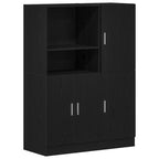 Set di Mobili da Cucina 2 pz Nero in Truciolato