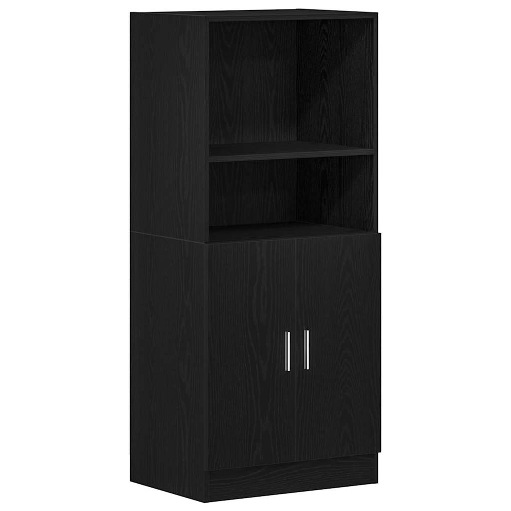 Set di Mobili da Cucina 2 pz Nero in Truciolato