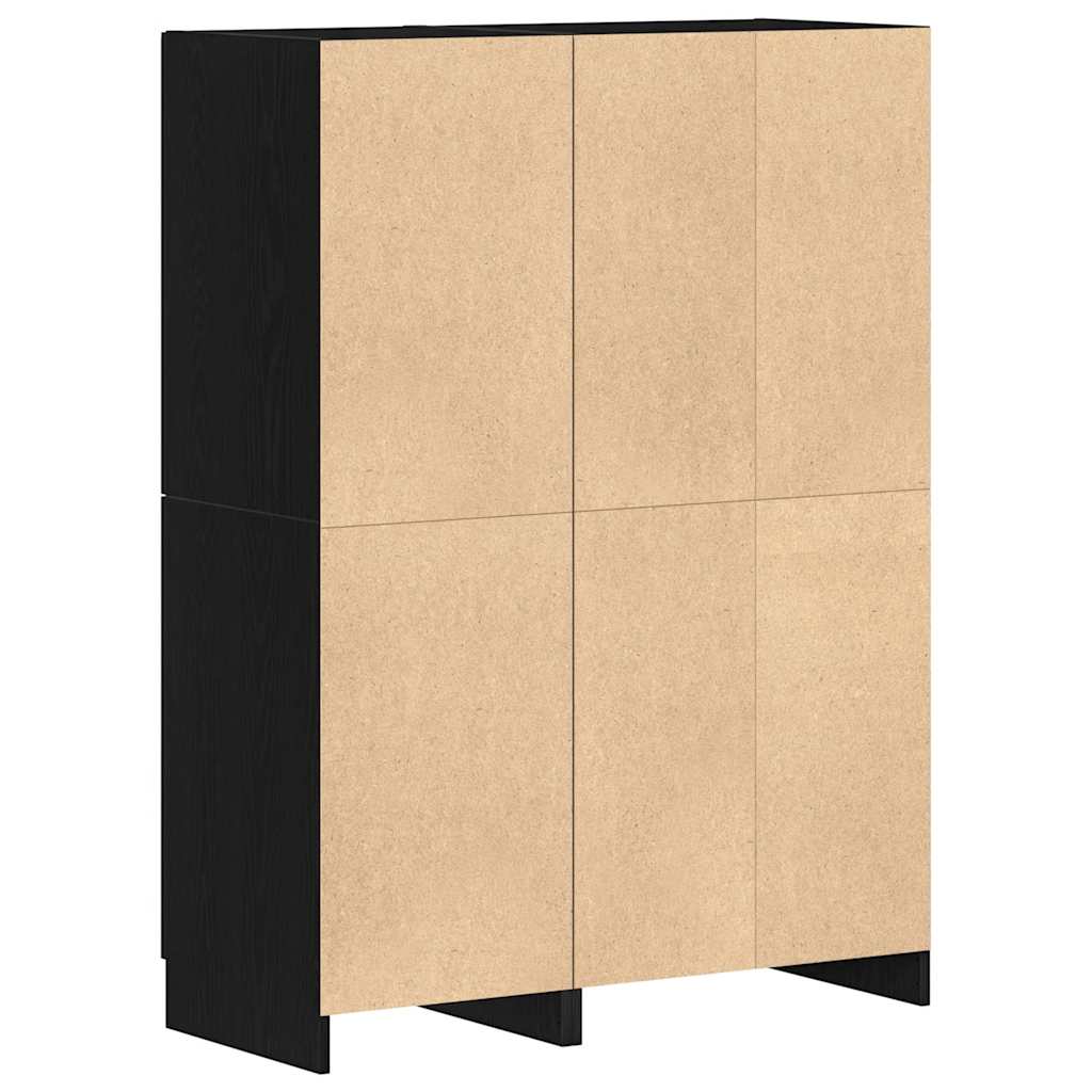 Set di Mobili da Cucina 2 pz Nero in Truciolato