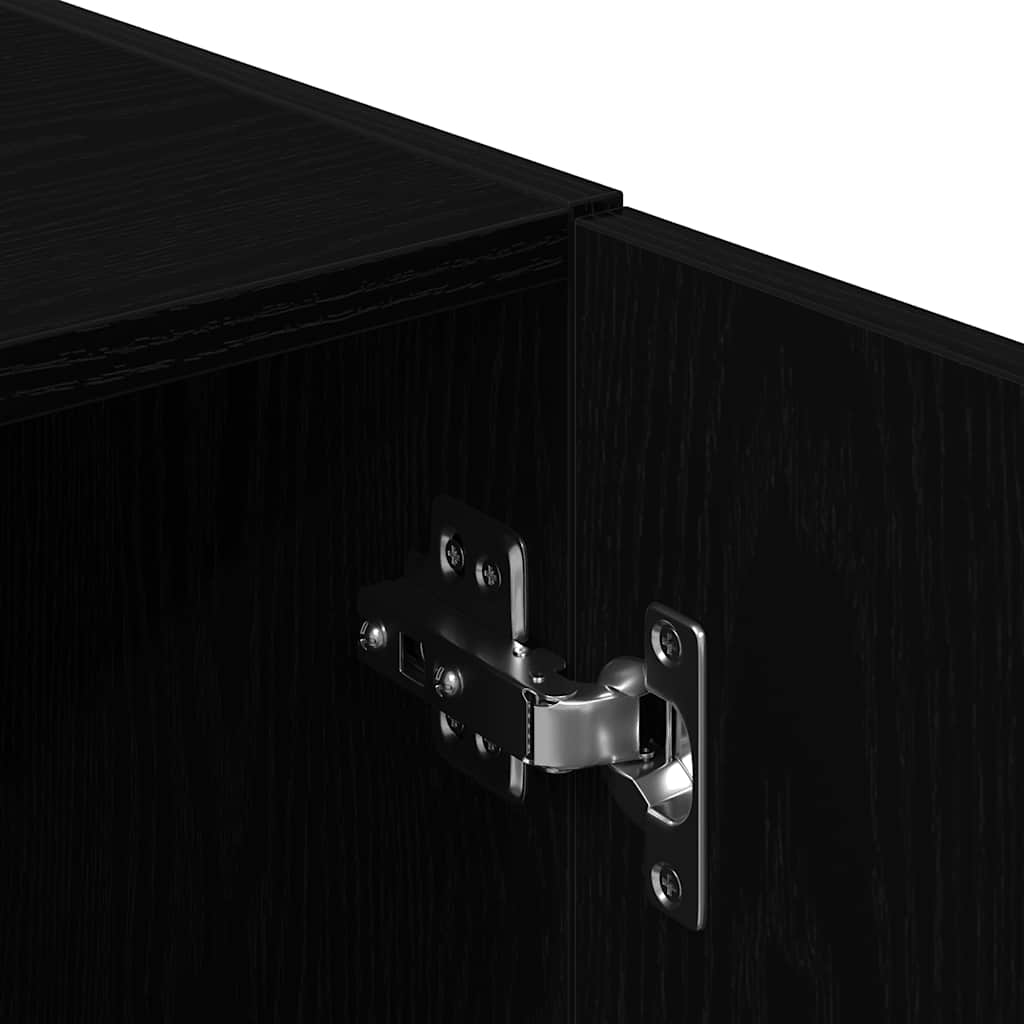 Set di Mobili da Cucina 2 pz Nero in Truciolato