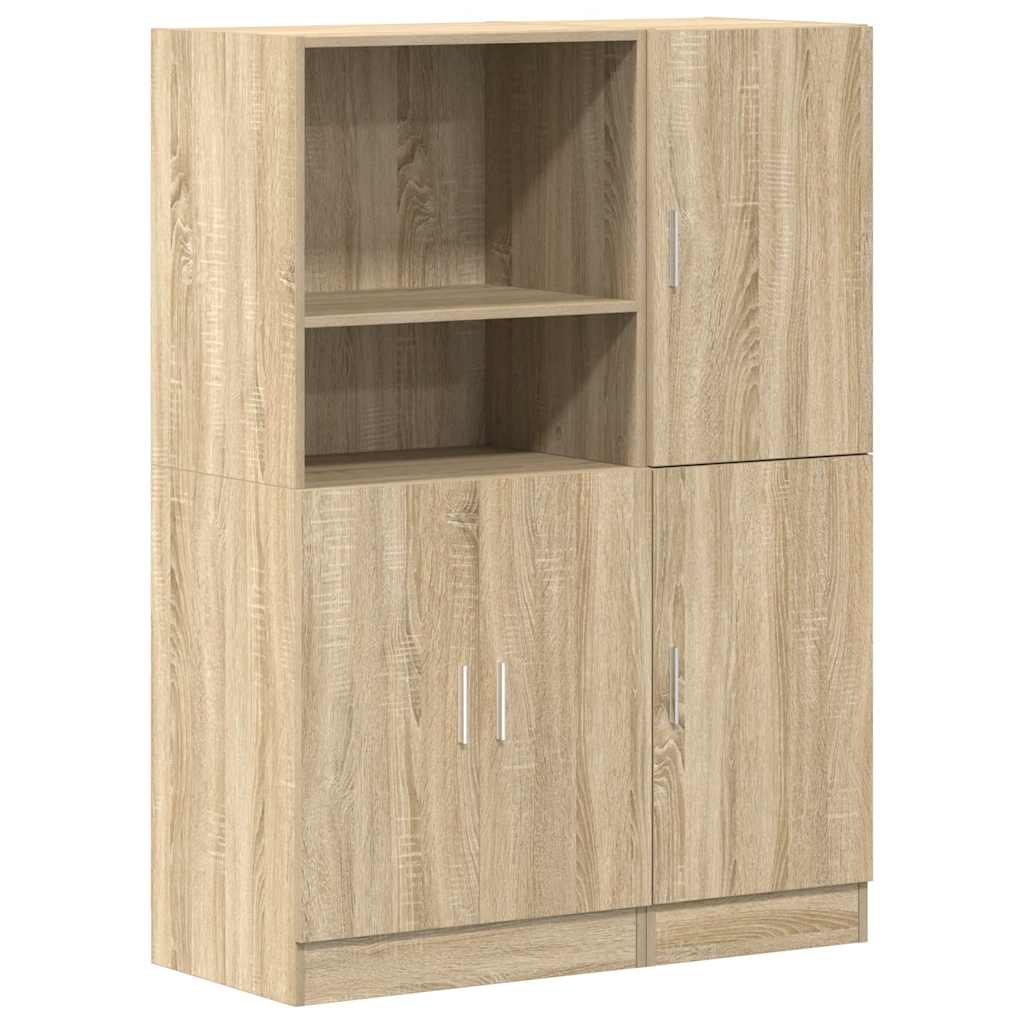 Set di Mobili da Cucina 2 pz Rovere Sonoma in Truciolato