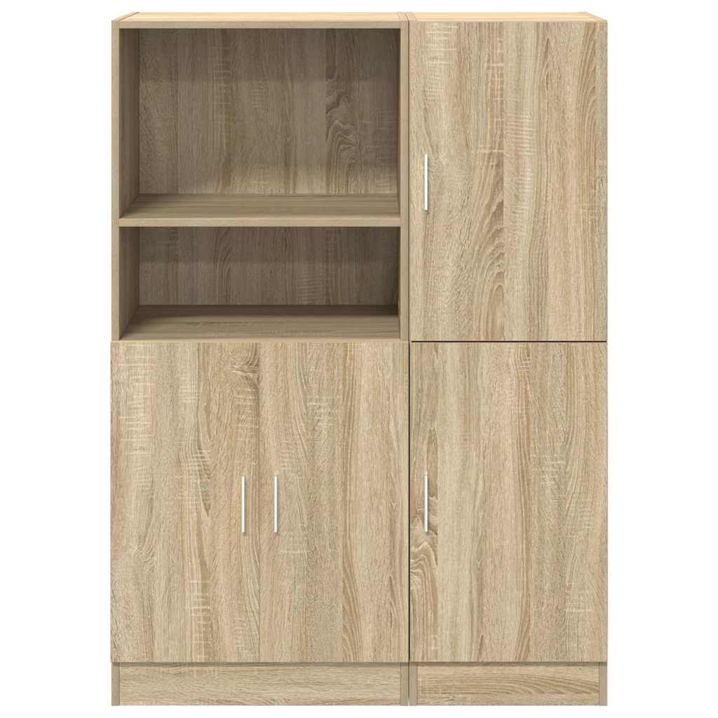 Set di Mobili da Cucina 2 pz Rovere Sonoma in Truciolato