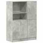 Set di Mobili da Cucina 2 pz Grigio Cemento in Truciolato
