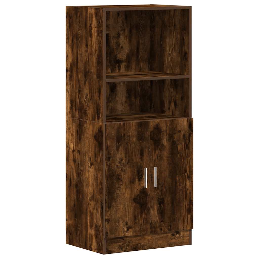 Set di Mobili da Cucina 2 pz Rovere Fumo in Truciolato