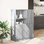 Set di Mobili da Cucina 2 pz Grigio Sonoma in Truciolato